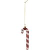 Adorno navideño Clayre & Eef 6GL5281 4x1x12 cm Rojo y Blanco