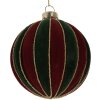 Bola de árbol de Navidad Ø 8x8 cm Rojo-Verde Clayre & Eef 6GL5283
