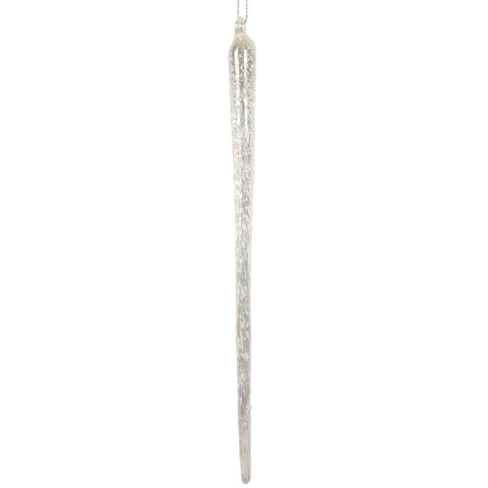 Adorno navideño Clayre & Eef 6GL5284 Ø 2x25 cm Cristal