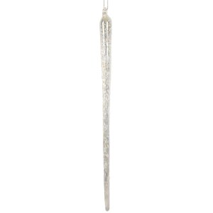 Adorno navideño Clayre & Eef 6GL5284 Ø 2x25 cm Cristal