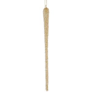 Adorno navideño Clayre & Eef 6GL5285 Ø 2x25 cm Dorado