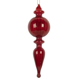 Bola de Navidad Clayre & Eef 6GL5288 Ø 5x17 cm roja