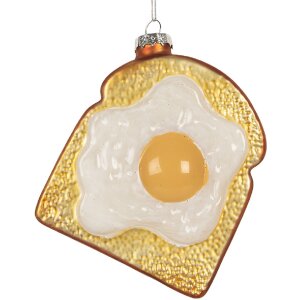 Adorno navideño Clayre & Eef 6GL5290 9x4x11 cm Blanco-dorado