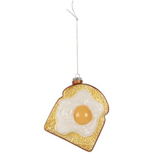 Adorno navideño Clayre & Eef 6GL5290 9x4x11 cm Blanco-dorado