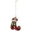 Adorno navideño Clayre & Eef 6GL5291 9x4x10 cm Rojo y Blanco