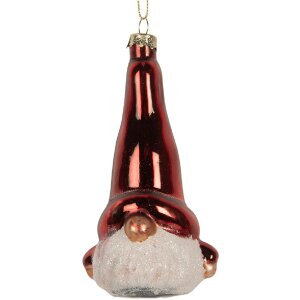 Adorno Navideño Clayre & Eef 6GL5293 6x5x13 cm Rojo y Blanco