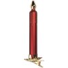 Clayre & Eef 6GL5296 Clip Adorno Navideño con Vela Ø 4x15 cm Rojo y Dorado