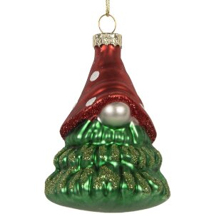 Adorno Navideño Clayre & Eef 6GL5298 Rojo y Verde Ø 5x9 cm