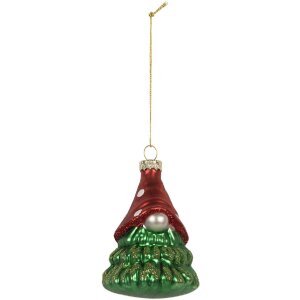 Adorno Navideño Clayre & Eef 6GL5298 Rojo y Verde Ø 5x9 cm