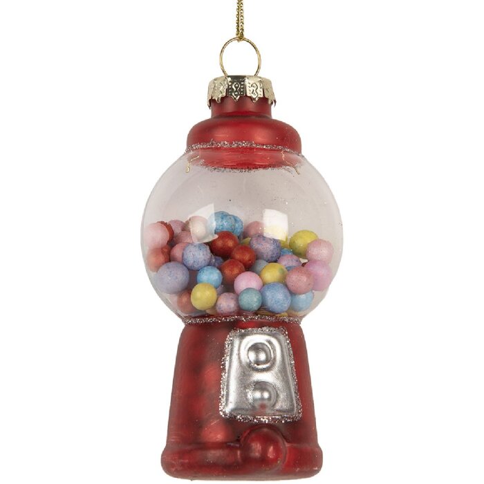 Adorno navideño Clayre & Eef 6GL5303 Ø 5x9 cm Rojo