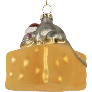 Adorno de Navidad Clayre & Eef 6GL5305 8x8x8 cm