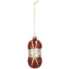 Adorno navideño Clayre & Eef 6GL5306 Rojo-Blanco Ø 5x10 cm