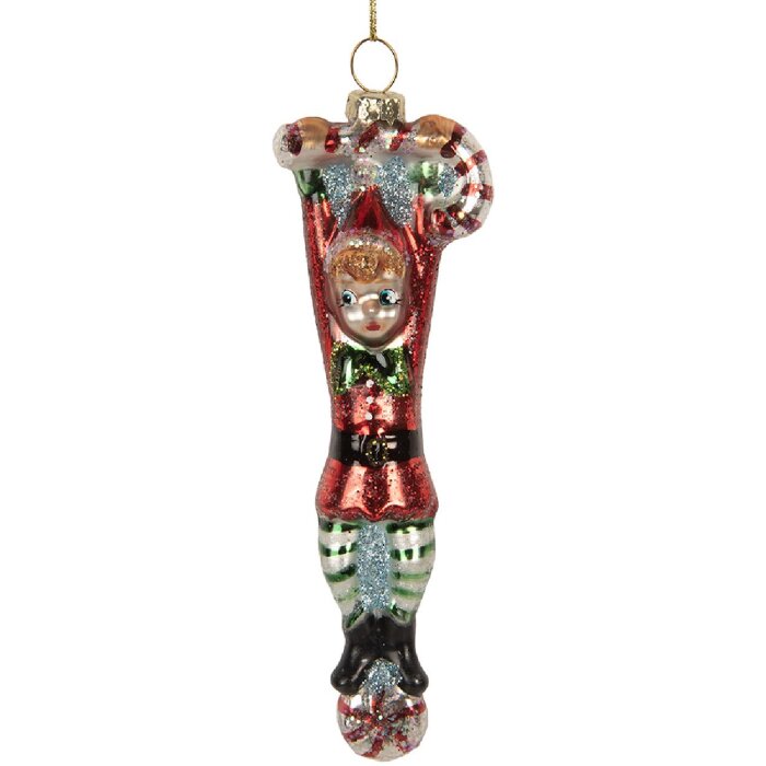 Clayre & Eef 6GL5309 Adorno de Navidad 4x2x13 cm