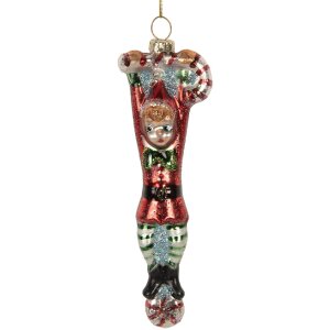 Clayre & Eef 6GL5309 Adorno de Navidad 4x2x13 cm