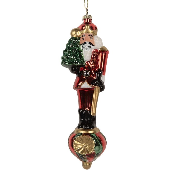 Adorno navideño Clayre & Eef 6GL5310 6x5x20 cm Rojo y Blanco