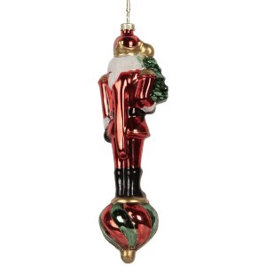 Adorno navideño Clayre & Eef 6GL5310 6x5x20 cm Rojo y Blanco