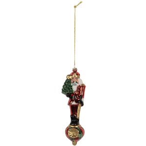Adorno navideño Clayre & Eef 6GL5310 6x5x20 cm Rojo y Blanco