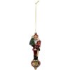 Adorno navideño Clayre & Eef 6GL5310 6x5x20 cm Rojo y Blanco
