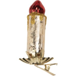Clayre & Eef 6GL5312 Clip Adorno Navideño Vela...