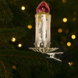 Clayre & Eef 6GL5312 Clip Adorno Navideño Vela...