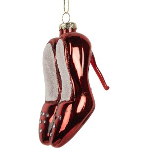 Adorno navideño Clayre & Eef 6GL5313 6x6x10 cm Rojo y Blanco