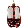 Adorno navideño Clayre & Eef 6GL5313 6x6x10 cm Rojo y Blanco