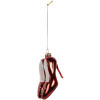 Adorno navideño Clayre & Eef 6GL5313 6x6x10 cm Rojo y Blanco