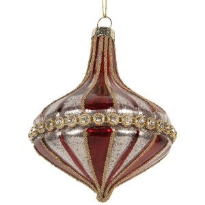 Clayre & Eef 6GL5317 Adorno de Navidad Ø 9x11 cm