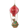 Clayre & Eef 6PR5614 Decoración colgante ciervo en globo aerostático Ø 7x17 cm Rojo y Rosa