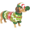Clayre & Eef 6PR5620 Decoración Perro (Teckel) 24x5x14 cm Marrón y Verde