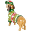 Clayre & Eef 6PR5620 Decoración Perro (Teckel) 24x5x14 cm Marrón y Verde
