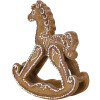 Caballo Balancín Decorativo Clayre & Eef 6PR5621 Marrón Blanco 14x4x15 cm