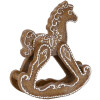 Caballo Balancín Decorativo Clayre & Eef 6PR5621 Marrón Blanco 14x4x15 cm