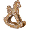 Caballo Balancín Decorativo Clayre & Eef 6PR5621 Marrón Blanco 14x4x15 cm
