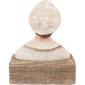 Clayre & Eef 6H2427 Decoración Capitán Figura de madera 16x8x20 cm
