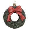 Clayre & Eef 66085 Adorno Colgante Corona 9x4x11 cm Verde Rojo
