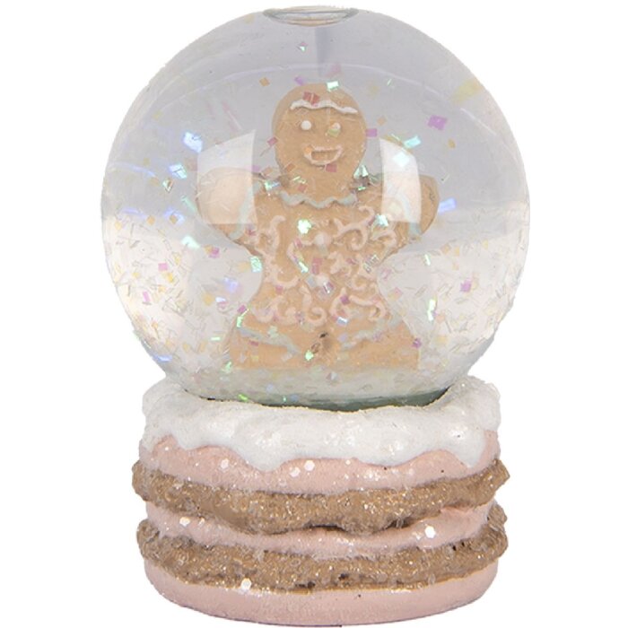 Bola de Nieve Ø 5x7 cm Decoración para Navidad Clayre & Eef 66086