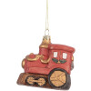 Adorno de Locomotora Clayre & Eef 66087 9x5x9 cm Rojo-Dorado