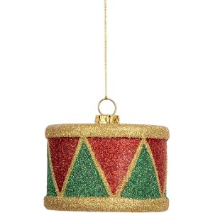 Adorno de Trompeta Ø 7x5 cm rojo Clayre & Eef 66088