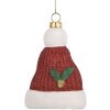 Clayre & Eef 66089 Adorno colgante Sombrero de Papá Noel 7x4x10 cm Rojo