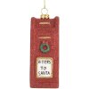 Adorno Colgante Buzón de Correo Clayre & Eef 66091 5x4x11 cm Rojo y Blanco