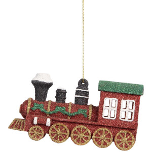 Clayre & Eef 66092 Adorno para Colgar Locomotora 12x4x7 cm Rojo Verde