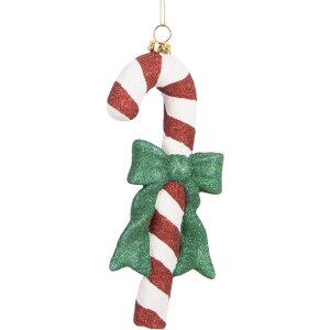 Clayre & Eef 66093 Decoración Adorno Bastón de Caramelo 8x3x17 cm Rojo Blanco