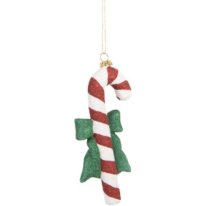 Clayre & Eef 66093 Decoración Adorno Bastón de Caramelo 8x3x17 cm Rojo Blanco
