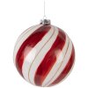 Clayre & Eef 6GL5139 Adorno de Navidad Ø 15 cm Rojo y Blanco