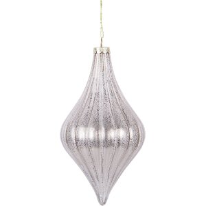 Adorno navideño Clayre & Eef 6GL5142 Ø 8x15 cm Plateado