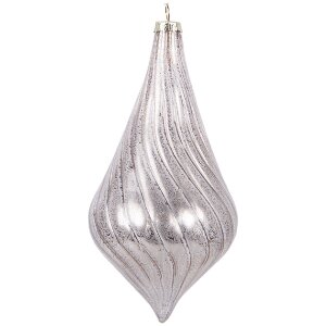 Adorno de Navidad Clayre & Eef 6GL5143 Ø 8x17 cm Plateado