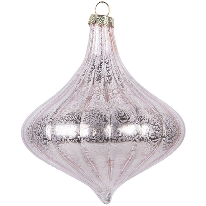 Bola de Navidad Rosa Clayre & Eef 6GL5145 10x10 cm