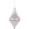 Clayre & Eef 6GL5146 Adorno de Navidad Rosa Ø 8x15 cm