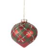 Adorno navideño Clayre & Eef 6GL5172 Ø 8x8 cm Rojo y Verde